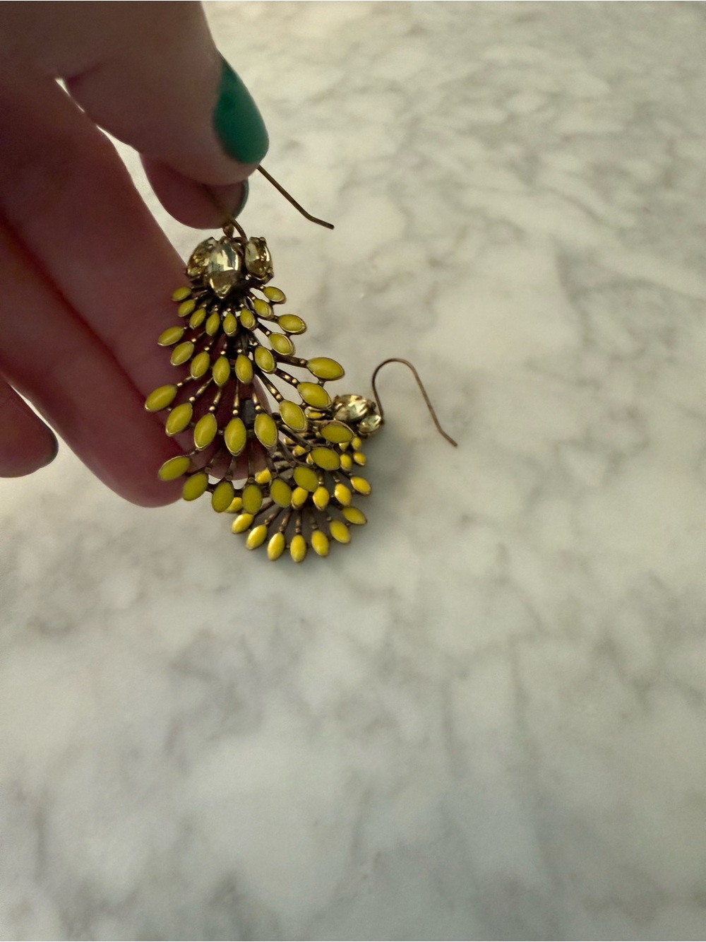 Yellow Drop Earrings